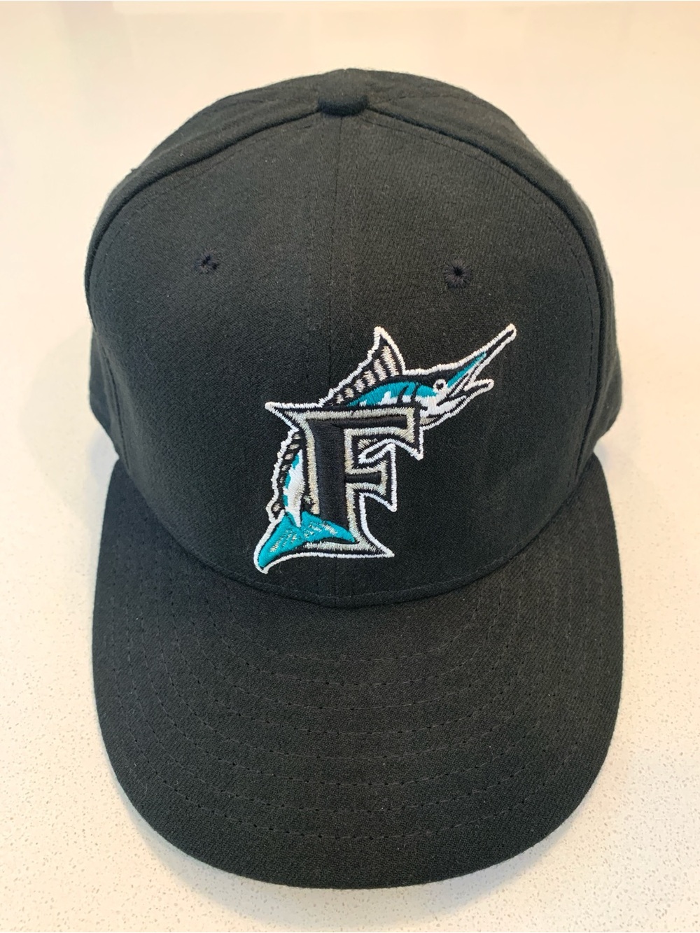 Vintage 90s Florida Marlins New Era 59Fifty Hat - Made in USA, Size 7-3/8